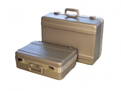 Molded Carrying Cases with a silver finish